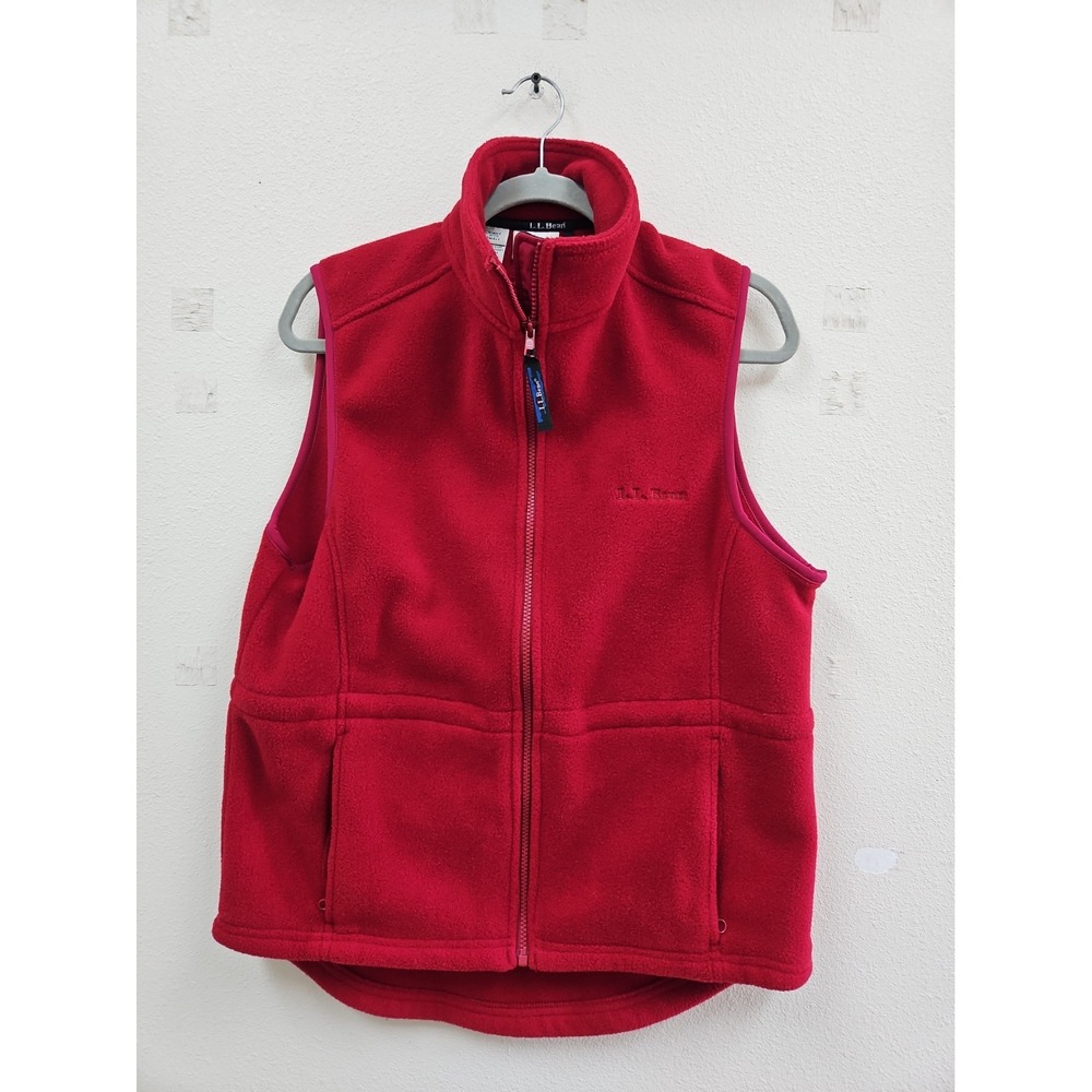 LL Bean Vest Womens Small Petite Fleece Full USA